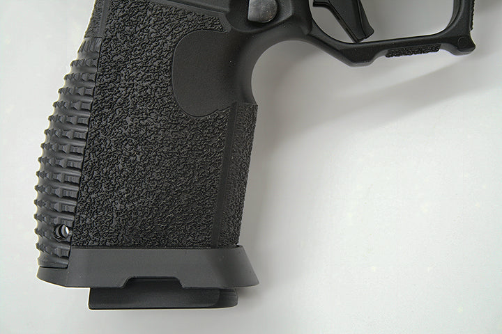 side view of the RDI extended magazine baseplate for Kimber pistols