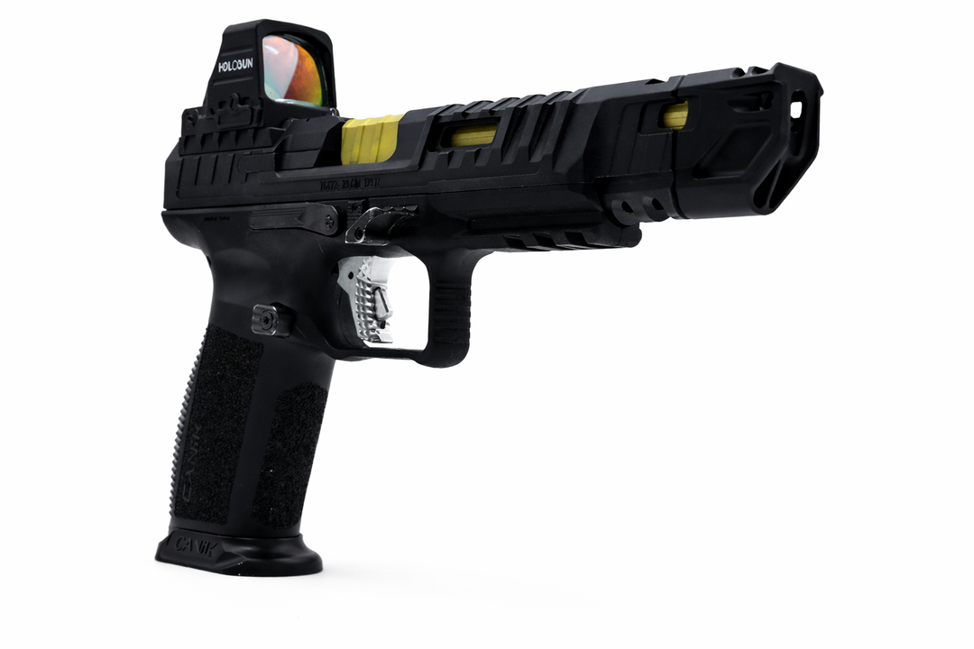 RDI-ARMS V2.1 dual port compensator for Canik Rival SFX, front view